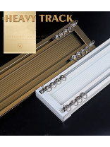 CHR03 Double Curtain Tracks For Heavy Curtains On the Ceiling/Wall
