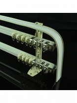 CHR8224 Ivory Bendable Triple Curtain Rails with Valance Track Wall Mount