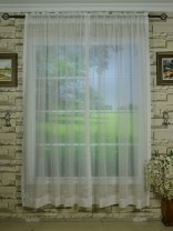 QY7151SJE Laura Solid Plain Dyed Rod Pocket Sheer Curtain