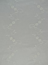 Gingera Vine Floral Embroidered Tab Top Sheer Curtains