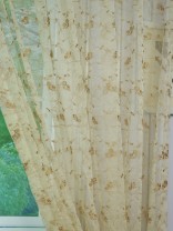 Gingera Damask Embroidered Versatile Pleat Sheer Curtains