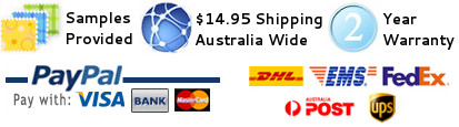 Samples Provided, Shipping Australia Wide, 2-Year Warranty, Pay with PayPal