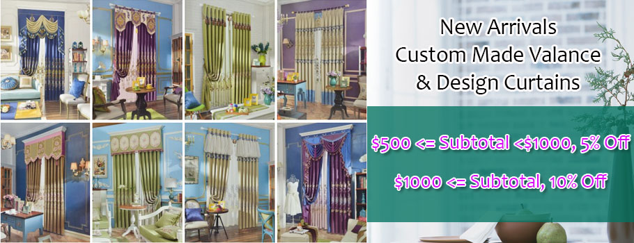 Custom Made Valance and Design Curtain Discount